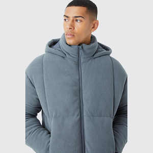 Veste streetwear personnalisée de haute qualité, tendance, en polyester/coton uni, avec fermeture éclair intégrale, imperméable, coupe-vent et respirante - Product Image 4