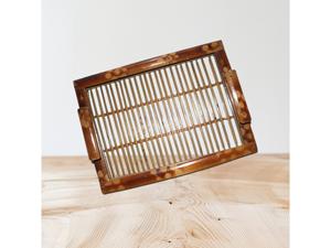 Ensemble de plateaux de service en bambou faits à la main, rustiques, écologiques, décoration de cuisine, plateaux tissés naturels, fournisseur OEM Vietnam - Product Image 4