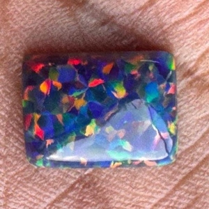 Ópalo sintético de laboratorio con múltiples destellos, corte cabujón, forma de cojín, 12x16mm, excelente calidad, juego de colores, el mejor para collares, gema suelta - Product Image 4