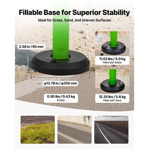 Set di 3 Coni Segnaletici Stradali in HDPE Resistente, 48 Pollici, con Strisce Riflettenti e Base Riempibile - Product Image 3