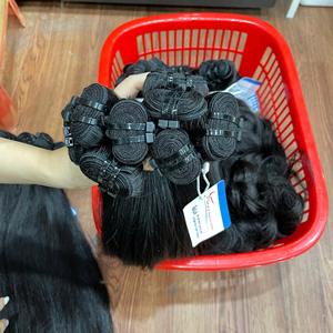 Extensiones de Cabello Natural Ondulado de 16 Pulgadas, Color Negro Crudo, Trama Cosida a Máquina, Alta Calidad, Listas para Enviar - Product Image 2
