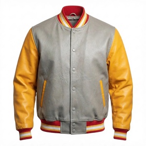 Chaqueta Varsity Personalizada con Cuerpo de Lana y Mangas de Cuero, Chaqueta Letterman de Escuela Secundaria, Chaqueta Bomber Vintage para Hombre, Ropa de Invierno - Product Image 2