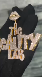 Full <b>Iced</b> <b>Out</b> Hip Hop Moissanite <b>Chain</b> Pendant 925 Silver Custom Letter Name Round Gold Plated Unisex - Product Image 4