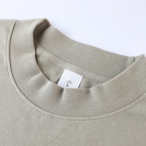 Sweat-shirt en coton pur à col montant, 330 g/m², avec logo personnalisé, coupe ample, sweat-shirt lourd personnalisé - Product Image 4