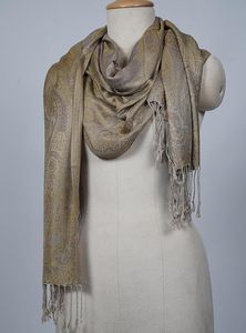 Chal de Diseño para Mujer, de Cachemira, Seda y Modal, Estilo Jamawar, Suave, Ligero, Tejido Premium, Ultra Suave y Elegante, para Fiestas - Product Image 5