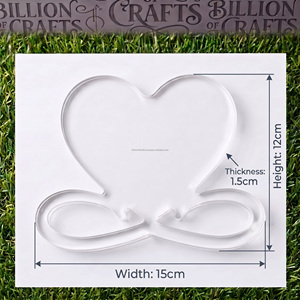 Piezas Acrílicas Transparentes en Forma de Corazón, Recortes Personalizados para Decoraciones de San Valentín, Manualidades con Temática de Amor y Creación de Regalos - Product Image 3