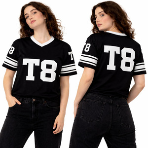 Maillot de football américain personnalisé noir et blanc, respirant, antibactérien, séchage rapide, ensemble uniforme de football unisexe, nouvelle arrivée 2026 - Product Image 6