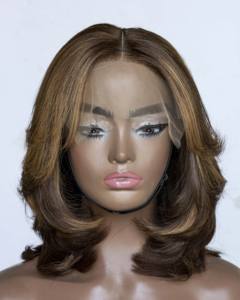 Extensión de cabello humano vietnamita Peluca de corte de capa ondulada 300g HD peluca frontal completa de encaje de lujo de alta calidad para mujeres - Product Image 1