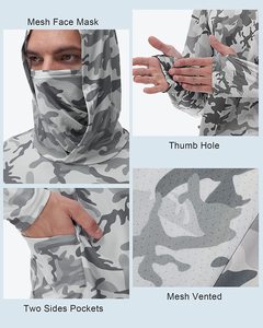 Sudadera con capucha personalizada para pesca, navegación, camping y actividades en la playa con protección solar. - Product Image 3
