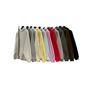 เสื้อฮู้ดดี้โอเวอร์ไซส์ผู้ชาย สีพื้น ผ้าฝ้ายฟลีซ สวมใส่สบายในฤดูหนาว ทรงปกติ มีกระเป๋า ระบายอากาศได้ดี เป็นมิตรกับสิ่งแวดล้อม - Product Image 1