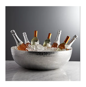 Seau à glace isotherme en acier inoxydable à double paroi, durable, 5L, pour buffet, présentation, boissons fraîches et vin - Product Image 1