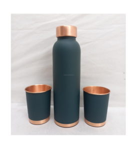 Customized Antique Textured Copper <b>Water</b> <b>Bottle</b> Healthy Lifestyle Fancy Look Plastic Drinkware Tableware - Product Image 1
