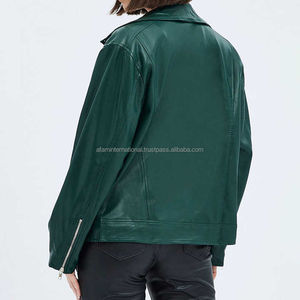 Chaqueta de Cuero de Nuevo Estilo para Mujer, Precio de Fábrica, Chaqueta de Moda de Cuero Resistente al Viento para Mujer - Product Image 4