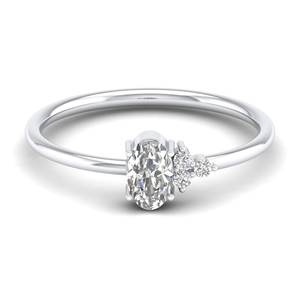 แหวนหมั้น REYES เงินแท้ 925 ประดับเพชรโมอิสซาไนต์ VVS พร้อมชุบทอง 10K 14K 18K ของขวัญแต่งงานสำหรับผู้หญิง เครื่องประดับชั้นดี - Product Image 1