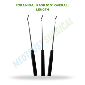 Raspador Foraminal de 10.5 Pulgadas de Longitud Total, Raspador Óseo para Cirugía de Columna, Instrumento Ortopédico de Acero Inoxidable - Product Image 2