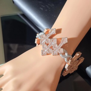 Bracelet croix à pointes en argent 925 serti de diamants, chaîne hip-hop pour homme, bijoux personnalisés scintillants - Product Image 3