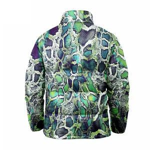 Chaqueta Acolchada con Capucha para Hombre, Verde y Morado, Cierre de Cremallera, Impermeable, Reversible, Ecológica, Ropa Casual de Invierno - Product Image 1