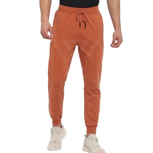 กางเกงลำลองทรงสลิมฟิตเอวกลางสำหรับผู้ชายผ้าฝ้ายโพลีเอสเตอร์มีลายตรงดีไซน์เรียบๆ - Product Image 1