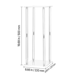 Supporti per Fiori da Matrimonio, Set da 10, Colonne Cilindriche in Acrilico Laminato da 50 cm per Esposizione Floreale - Product Image 2
