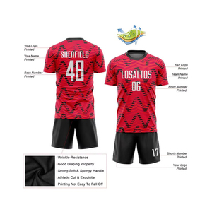 Uniformes de Fútbol Personalizados al por Mayor, Camiseta y Pantalones Cortos de Fútbol, 100% Poliéster Transpirable, Proveedor de Uniformes Deportivos con Logotipo, Pakistán, Nuevo - Product Image 6