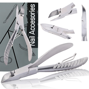 Coupe-cuticules professionnel en acier inoxydable robuste, coupe-ongles antidérapant à poignée moletée, coupe-peau haute précision - Product Image 4