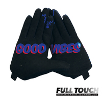 Gants de cyclisme OEM écologiques à doigts complets, en tissu respirant, paume antidérapante, couleurs et logo personnalisables, approvisionnement en gros