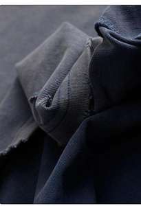 Camiseta de hombre con efecto desgastado, de algodón grueso, lisa, extragrande, 100% algodón jersey para hombre. - Product Image 4