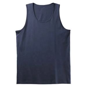 Camiseta sin mangas de algodón para hombre, deportiva de verano, 100% algodón, camiseta base sin mangas para hombres de mediana edad y mayores, camiseta interior de succión. - Product Image 4