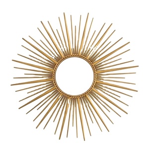 GOOD Selling Iron <b>Mirror</b> Art <b>Irregular</b> Circular Living Room Metal Frame Wall <b>Mirror</b> Decor Christmas Vintage Luxury Space Casual - Product Image 1