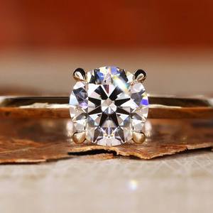 Rose Gold Plated Moissanite and Lab Grown Diamond Cross <b>Ring</b> Luxury Engagement Anniversary Jewelry for Women - Product Image 5