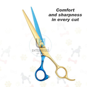 Tijeras de Peluquería Canina Rectas de Diseño Nuevo en Color Contrastante, Tijeras de Peluquería Canina Rectas de Marca Privada - Product Image 4