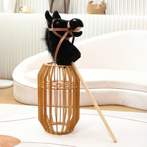 Caballo de Madera Clásico con Ruedas para Montar, Juguete de Caballo para Niños Pequeños con Sonidos Realistas de Relincho y Galope, Juego de Imitación, Regalo Ecuestre - Product Image 1