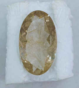 พลอยควอทซ์เจียระไนแบบแร่เฮมาไทล์สีทองธรรมชาติ100% มม. น้ำหนัก34X20X11มม. น้ำหนัก39ซม. ทำจากหินอัญมณีหายากคุณภาพสูง - Product Image 3