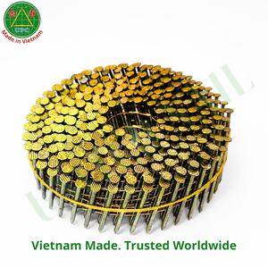 2.1x32mm Zinc Yellow-Chromate Plated Coil Pallet <b>Nails</b> Flat/Checkered Head & Smooth Shank from Vietnam | clavo en rollo - Product Image 4