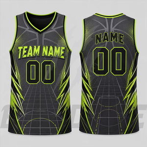 Camiseta de Baloncesto Verde Personalizada con Sublimación, Transpirable, de Poliéster, Uniforme de Equipo Unisex para Adultos con Nombre y Número - Product Image 4