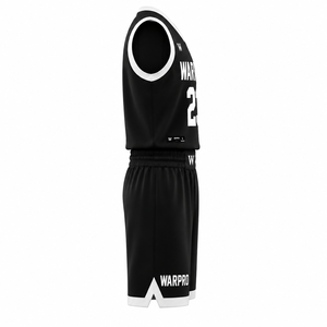 WARPRO Professional Sublimated Basketball Set Premium Quality Sleeveless V-Neck Jersey with Matching <b>Shorts</b> Lightweight uniform - Product Image 3