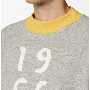 New Arrival Men's 100% Cotton Fleece Plus Size <b>Mock</b> <b>Neck</b> Sweatshirts Two Tone Raglan Full Sleeve Quick Dry Men Street Fashion - Product Image 3