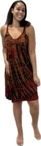 Bohemian Reverse Tie Dye Midi Dress Rayon Spandex <b>Festival</b> Wear - Product Image 3