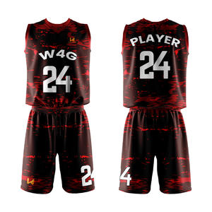 Ensemble de shorts et maillot de basket personnalisés avec logo d'équipe, impression par sublimation, 100% polyester, respirant et anti-transpiration - Product Image 6