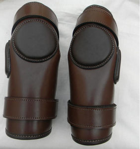 Genouillères de performance pour hommes, protections en cuir souple rembourrées pour l'équitation et les vêtements de type western pour écuries. - Product Image 2