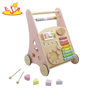 Educational <strong>Wooden</strong> Baby <strong>Walker</strong> with Activity Toys - <strong>Push</strong> <strong>Along</strong> Learning Toy for Toddlers W08J001H-2 - Product Image 6