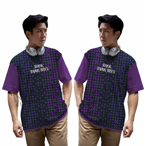 เสื้อยืดพิมพ์ลายแขนสั้นทรงหลวม 100% ผ้าฝ้าย เหมาะสำหรับใส่ในฤดูร้อนทุกวัน สำหรับผู้ชาย - Product Image 3