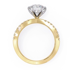 Anillo de Diamante Cultivado en Laboratorio de Corte Redondo de 2 Quilates de Calidad Premium en Oro Sólido de 14K, Joyería Fina para Compromiso y Boda, OEM/ODM Disponible - Product Image 3