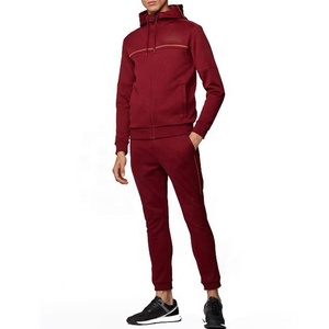 2024 Premium Men's Sports Wear Wholesale Slim Fit Streetwear Tracksuit High Quality Waterproof Anti-Shrink Knitted Latest Solid - Product Image 1