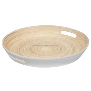 Bandeja de Servicio de Bambú Hilado Elegante y Personalizable, Hecha a Mano, Ecológica, Duradera, Ligera, de Grado Comercial para Hotel - Product Image 5