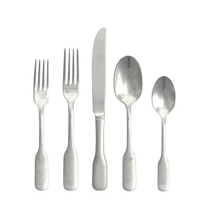 Couverts en acier inoxydable de style luxueux pour hôtels et restaurants, ensemble de vaisselle minimaliste en or - Product Image 5