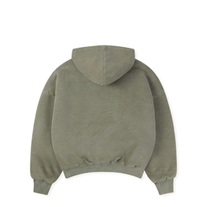 Nouveaux sweats à capuche zippés personnalisés sans cordon, unis, amples, en polaire, coupe boxy, de haute qualité pour hommes - Product Image 2