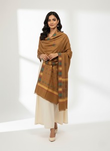 Écharpe en laine tissée à carreaux pour femme, usage quotidien, style ethnique, couleur unie, respirante, avec franges, design chaud, Inde Pakistan - Product Image 6