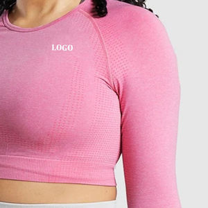 T-shirts courts pour femmes de qualité supérieure, en tissu respirant et lisse, construction moderne et polyvalente, manches longues, vêtements décontractés - Product Image 5