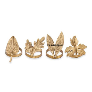 Servilletero para Mesa de Comedor, Decoración de Cocina y Encimera, Servilletero con Hoja de Ginkgo Dorada, Elegante, Inspirado en la Naturaleza - Product Image 5